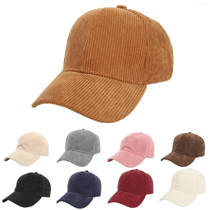 Ball Caps Male Female Neutral Summer Solid Baseball Corduroy Hat Visors Sequined Cap Vintage For Women