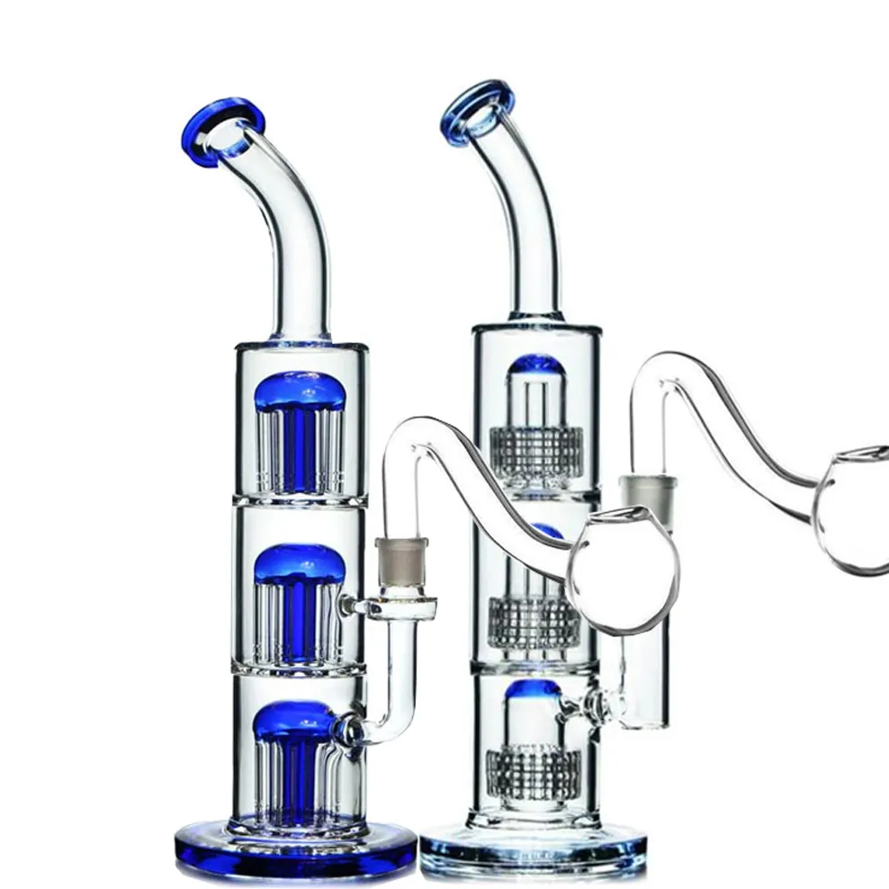 Nova matriz azul perc vidro bongs tubos de água narguilé downstem perc heady vidro dab plataformas petrolíferas