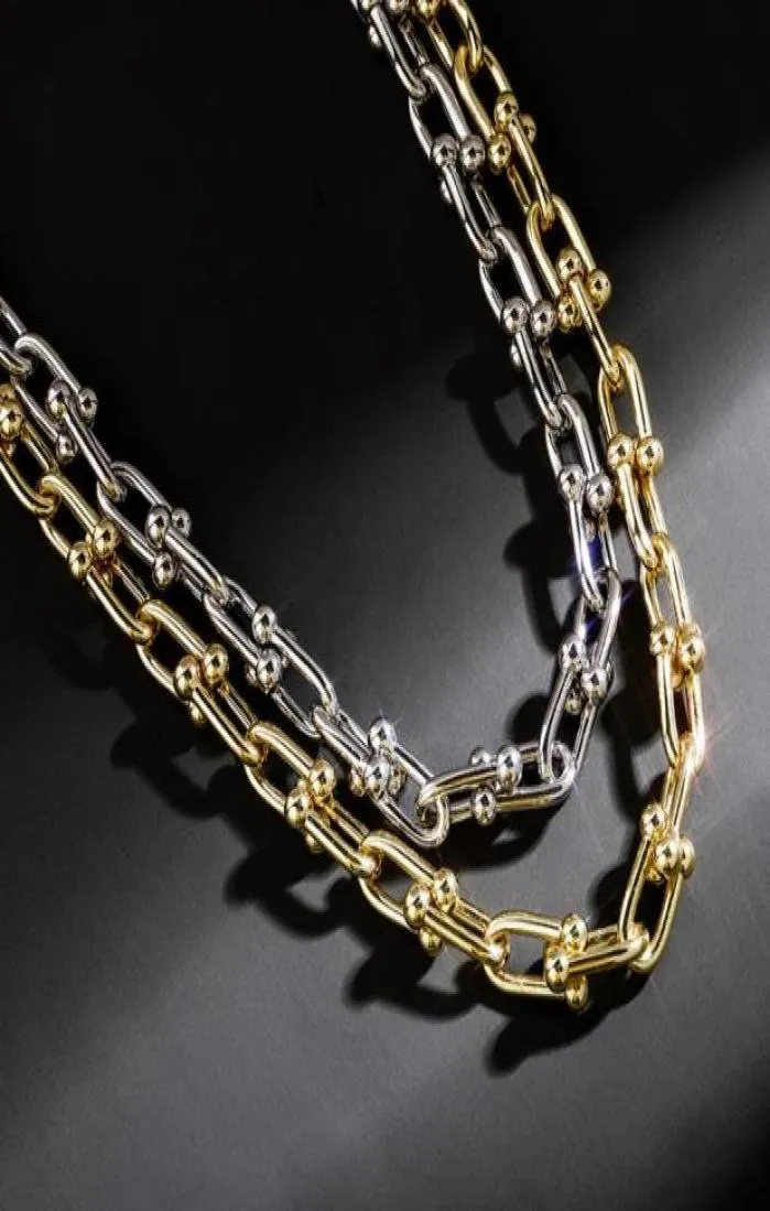 Nieuwe Mode 68mm 18 inch Goud Zilver ColorsLink Chain Kettingen voor Mannen Vrouwen Leuk Cadeau73143267700250