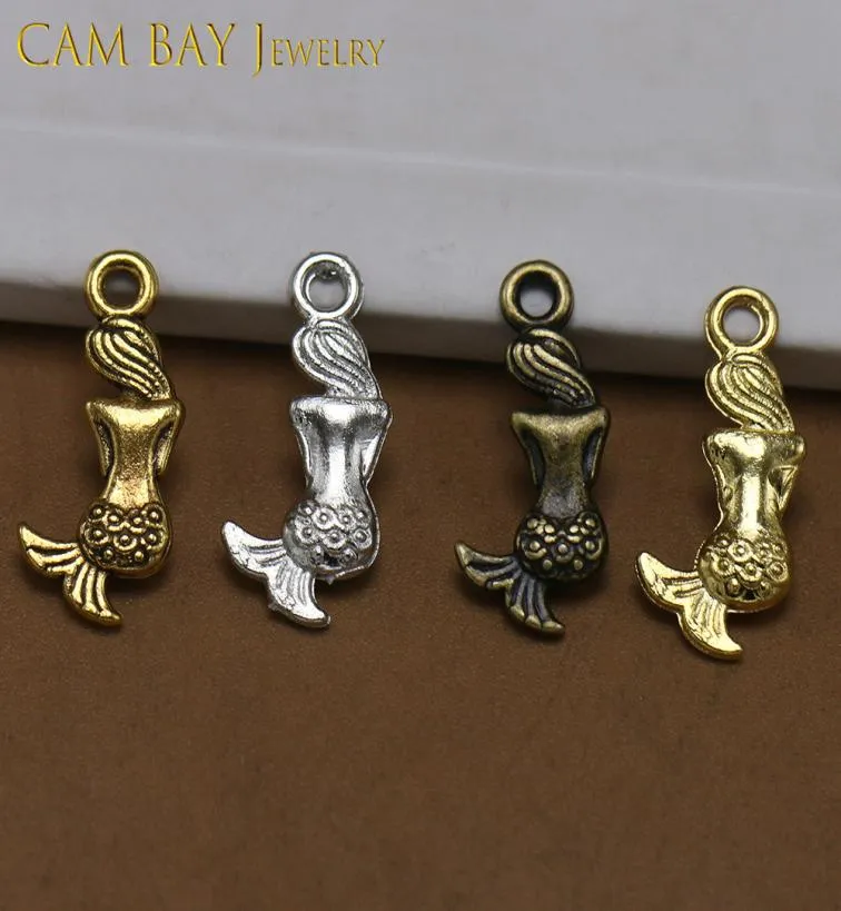 200pcs 4Colors 204mm Alloy Mermaid Charms Metal Pendants for DIY Necklace Bracelets Jewelry Making Handmade Crafts1093354