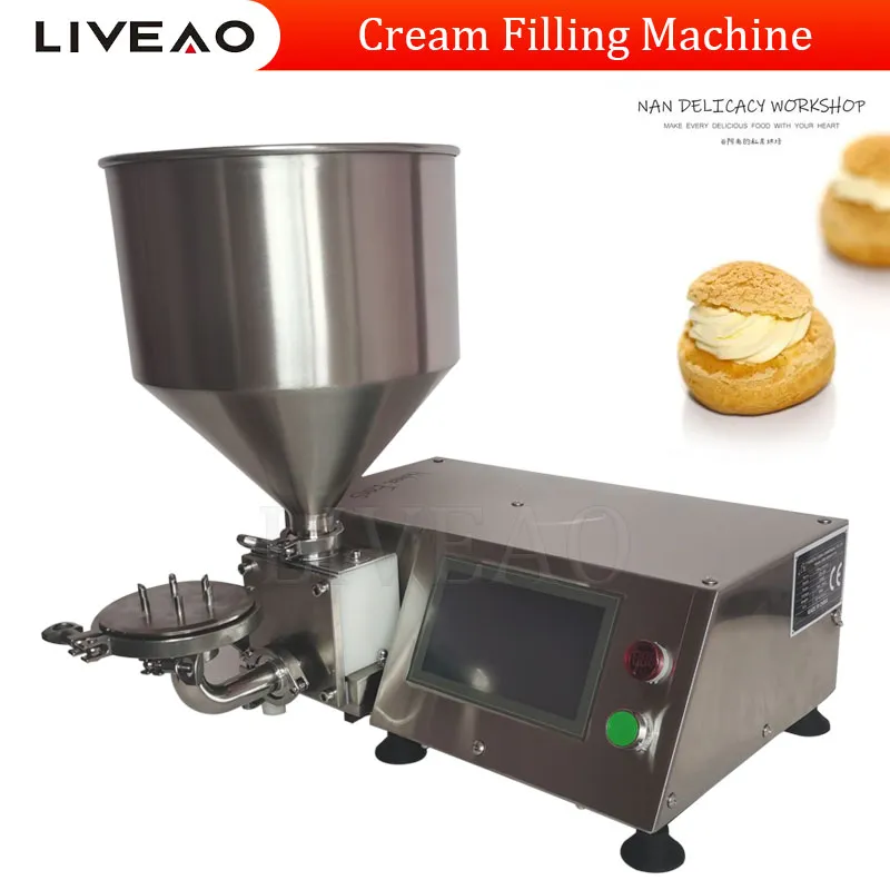 Injection Function Croissant Cream Quantitative Filling Machine Puff Stuffing Equipment