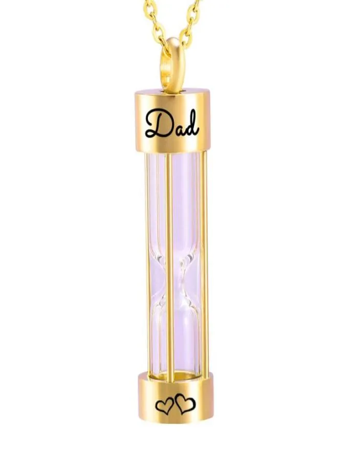 The New Gold memory Hourglass Urn Pendant Cremation Jewelry Urn Necklaces Memorial Ashes for Women Fill kit2674967