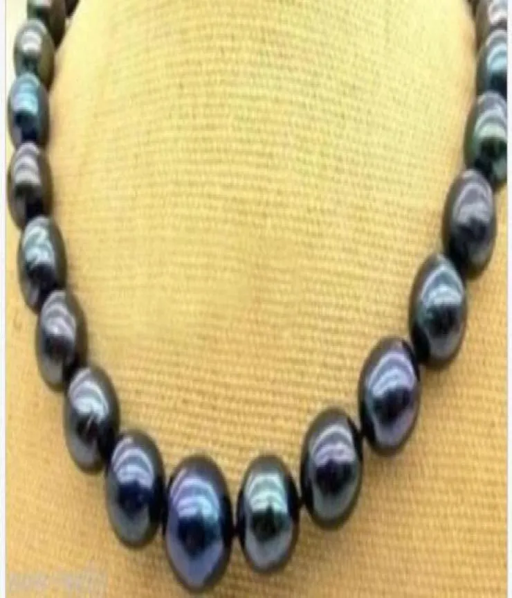 Handmade Natural 1011mm Tahitian Black Freshwater Cultured Pearl Necklace 180390395880317