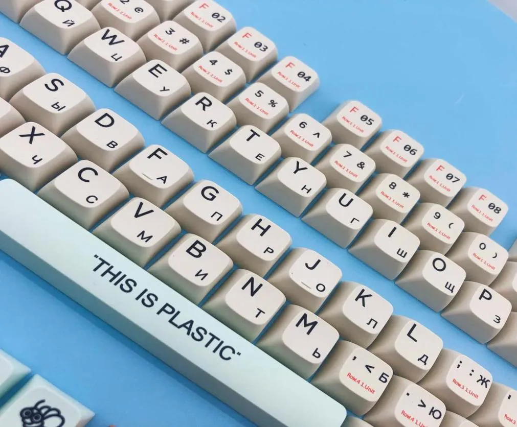 Tangentbordsuppsättning av plasttema Personliga XDA -material sublimering PBT -färgämne Keycaps Rysslandsmekaniskt spel Keyboard T3582856