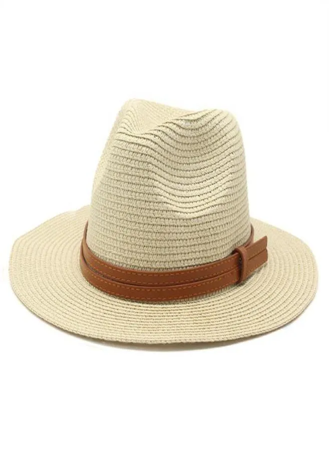 2022 Chapeau de paille Chapeaux de plage pour hommes et femmes Plage Pare-soleil extérieur Chapeau de soleil Top Caps Jazz Straw Cap9253306