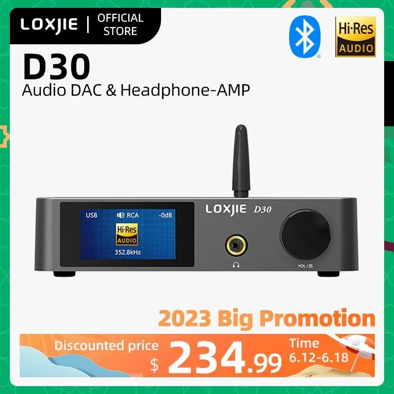 Konnektörler 2021 Loxjie D30 Masaüstü Kulaklık Parer Hifi Dijital Ses DAC Kulaklık Amplifikatörü ES9068AS Bluetooth 5.0 MQA DSD512 OPA1612