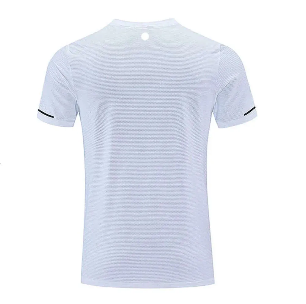 Lulu Men Yoga Outfit Gym T Shirt Träning Fitness Wear Sportwear Training Basketball Quick Dry Ice Silk Shirts Outdoor Tops Short Sleeve Elastic Breattable 546