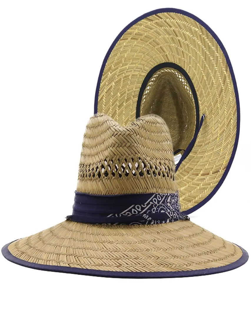 Chapeau de paille naturel mode 2021 à large bord, visière de plage d'été, Protection contre le soleil, Panama, sauveteur Hat2315433