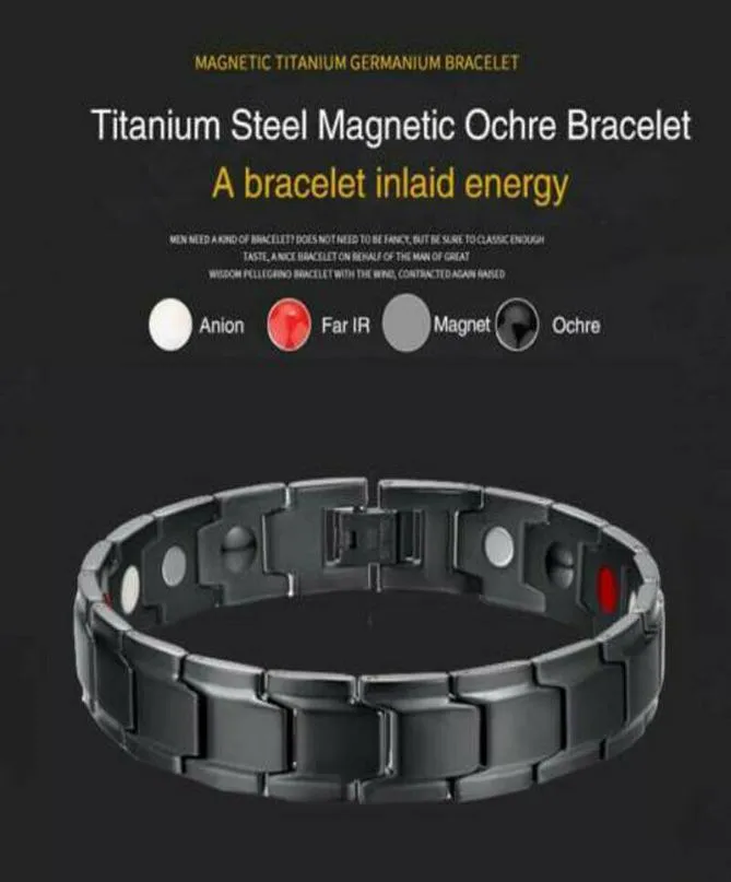 Hologramarmband Therapeutische energiehelende armband Roestvrij staal Magnetische therapie2515226