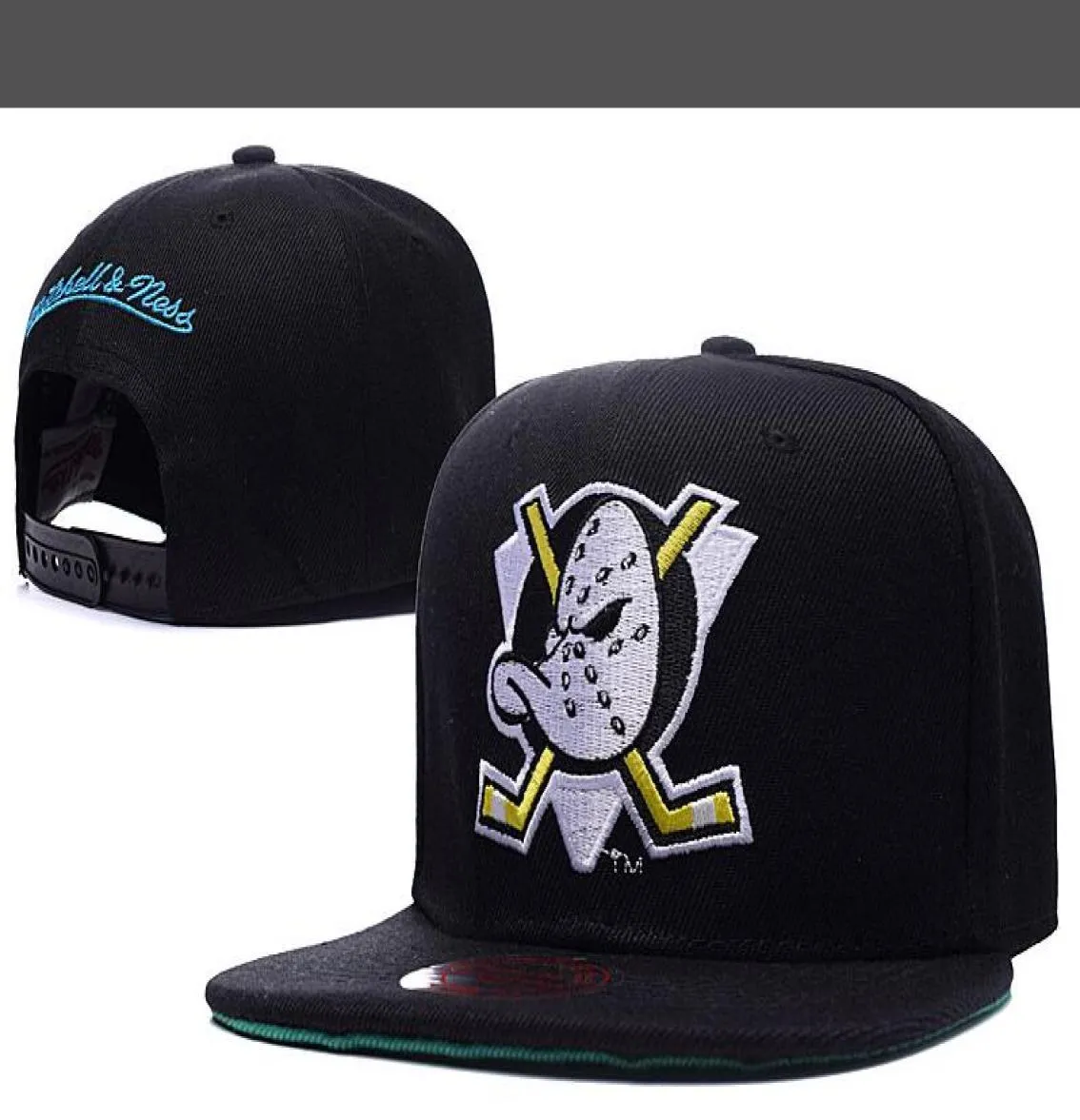 NOWOŚĆ Men039s Anaheim Mighty Ducks Snapback Hats Team Logo Haft Hafder