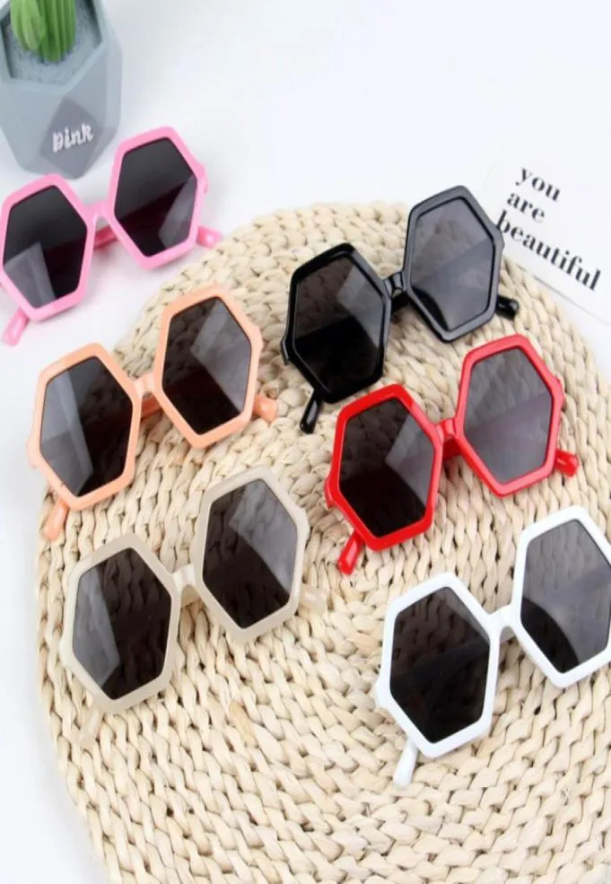 Summer Kids sunglasses girls polygon PC frame sun glasses children Uv protection beach shade accessories A61739187077