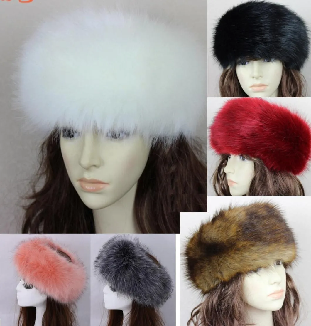 34 kolory damski furny futra Fur Fur Luksus luksusowy regulowany zimowy czarny biały natura dziewczęta Earmuff2562412