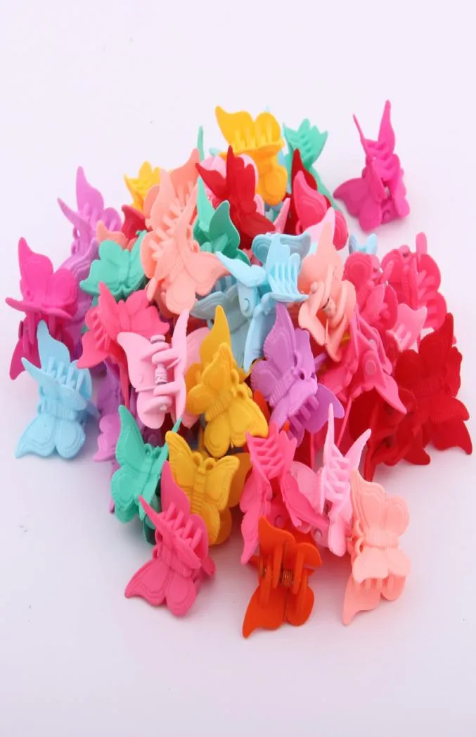 Hårtillbehör Mini Hårklor för babyklämmor Färger Plastklämmor Butterfly Design Children5098468
