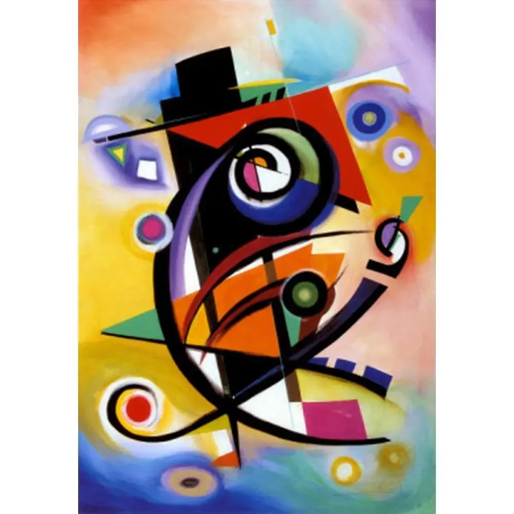 Paintings Wall Art Oil Paintings Beruhigt Wassily Kandinsky Homage Canvas Modern Abstract Hand Painted Picture for Bedroom Wall Decoration G
