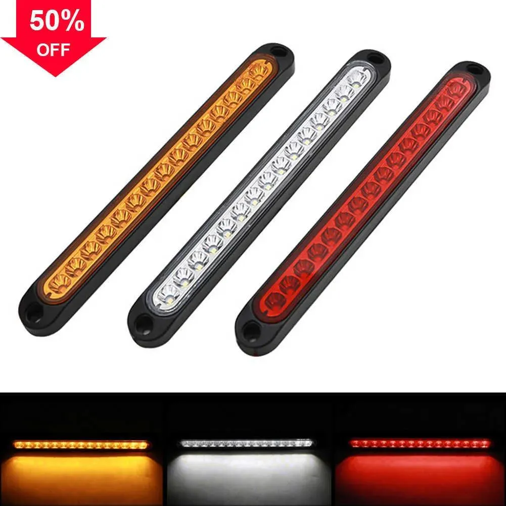 Accessoires Nieuw 15 LED-aanhangwagenrem-achterlicht LED-balk Stop-knipperlichten Waterdichte montage Remstrip Rood licht voor marineboten Golf