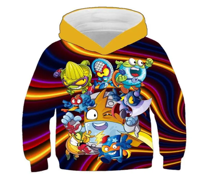 Hoodies Sweatshirts Cartoon Super Zings Kostüm 3D Gedruckt Baby Jungen Kleidung Superzings Kinder Mädchen Langarm Tops2791013
