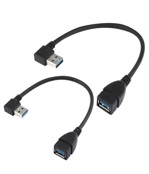 Usb 3 0 Extension Cable A Left Right Angle Male To Female Pack Of 2