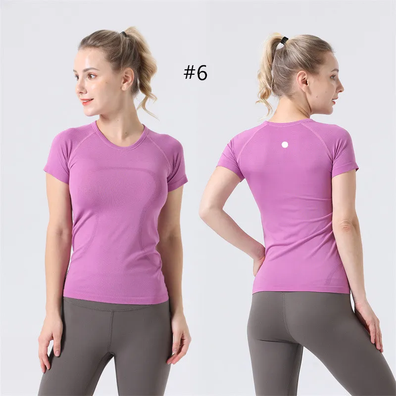 LL 2.0 Femme Yoga Tapispue Tshirts Tees Sportswear Apparels Outdoor Adult Gym Adult Exercise Fonctionnement Close Classement à manches courtes