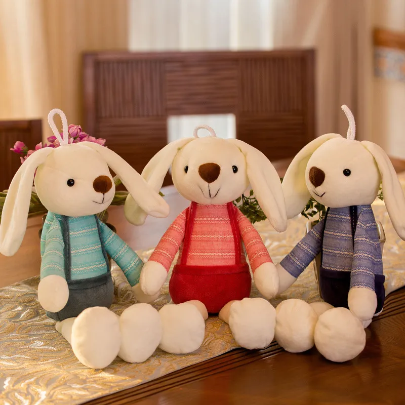 Adorable Rabbit Plush Toy 40cm Long Ear Bunny Stuffed Animal Plush Dolls Ideal Valentine's Day Easter Gift