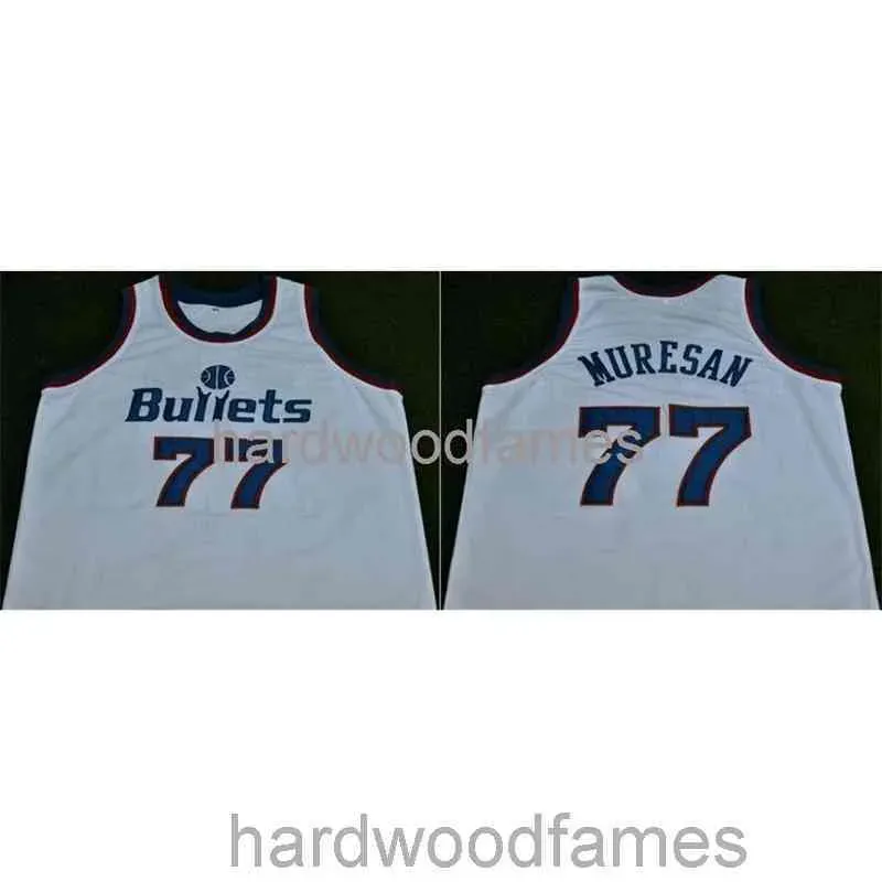 Custom Cheap Stitched 77 GHEORGHE MURESAN White Men Basketball Jerseys XS-6XL Shirt