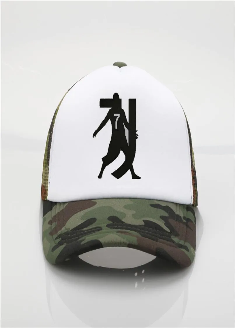 Fashion hat cr7 ronaldo Printing baseball cap Men women Summer Caps hip hop hats Beach Visor hat8586863