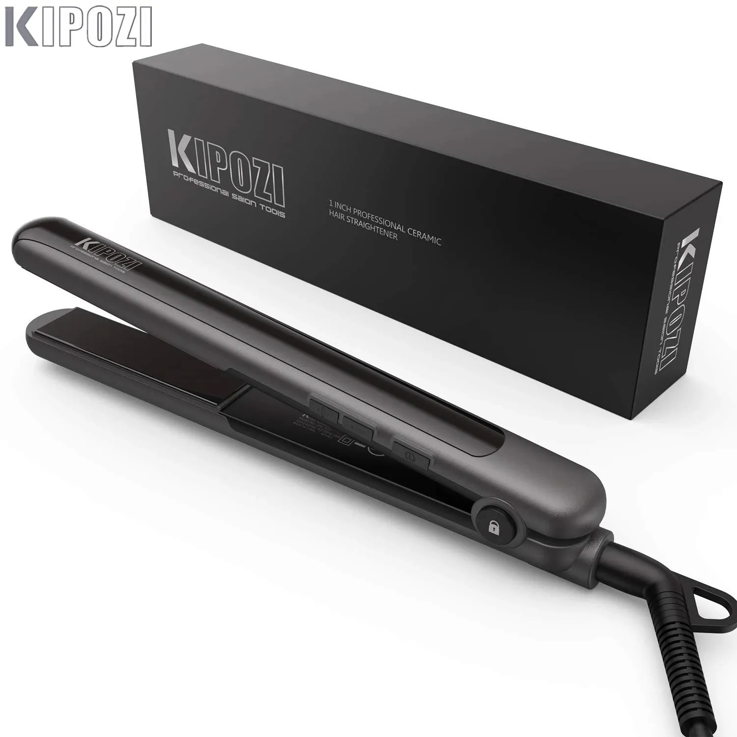 Straighteners KIPOZI Professional Hair Flat Iron 2 In 1 Hair Curler Adjustable Temperature Fast Heating Hair Straightener Straightening Iron