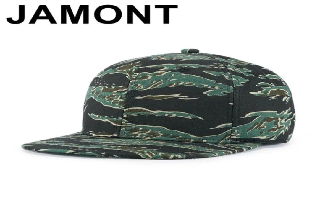 Jamont Camouflage Snapback Cap Blanc Plat Camo Casquette De Baseball Unisexe Hip Hop Casquettes Hommes Femmes Tactique Coton Chapeaux Réglable Gorras1124771