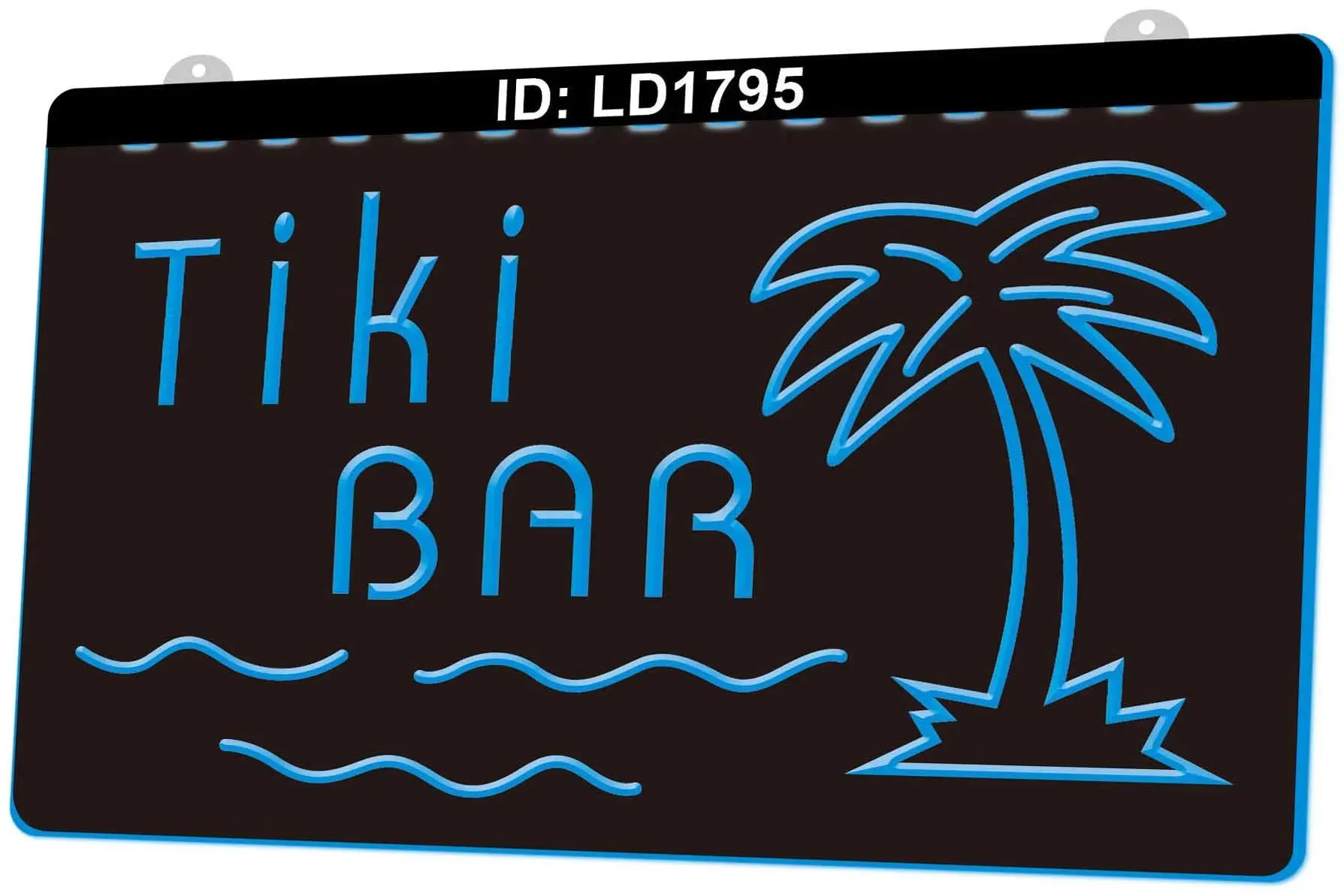 Sign LD1795 Tiki Bar Tanning 3D Engraving LED Light Sign Wholesale Retail