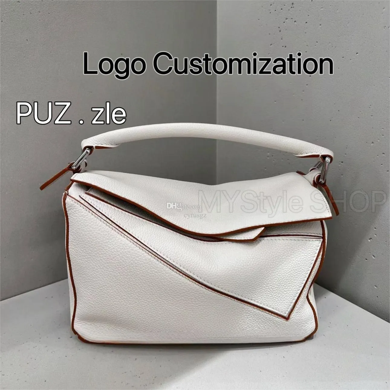 Puzzle Tote Edge Designer Torby Kobiety skórzane pojedyncze ramię luksusowy crossbody łyżka geometryczna sprzęgło czarne poduszka w kształcie bolsa wytłoczona bątn