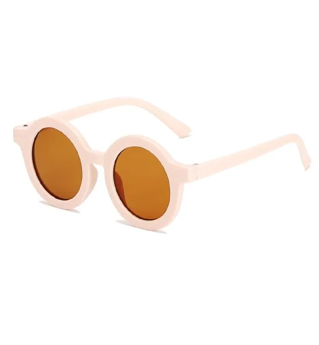 Dzieciowe okulary przeciwsłoneczne Vintage okrągłe rama dla niemowląt okularów przeciwsłonecznych anty -dzieci okulary UV Summer