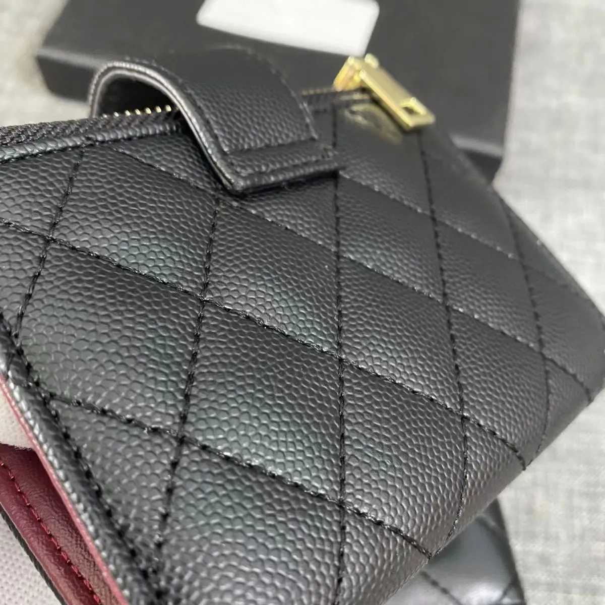 Women Designer Black Small Wallets Caviar Leather Short Purses Genuine Card Holder Coin Purse Fold Wallet Purse Bag Luxury Designers Handbags Clutch Wallets Ladies From 14 29 DHgate