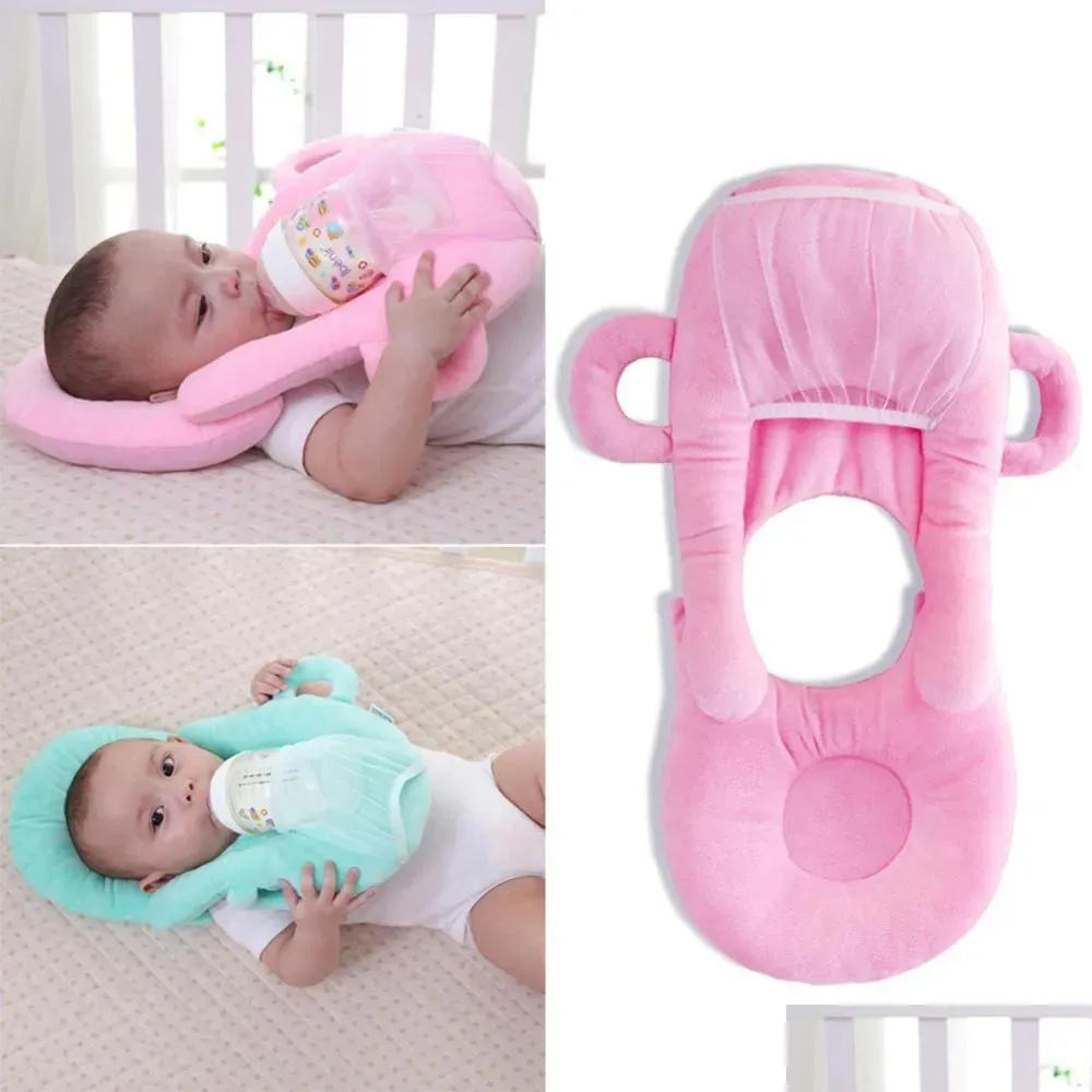 Pillows Pillows Baby Infant Nursing Ushaped Pillow Newborn Feeding Support Cushion Prevent Flat Head Pads Antispitting Milk Drop Delivery