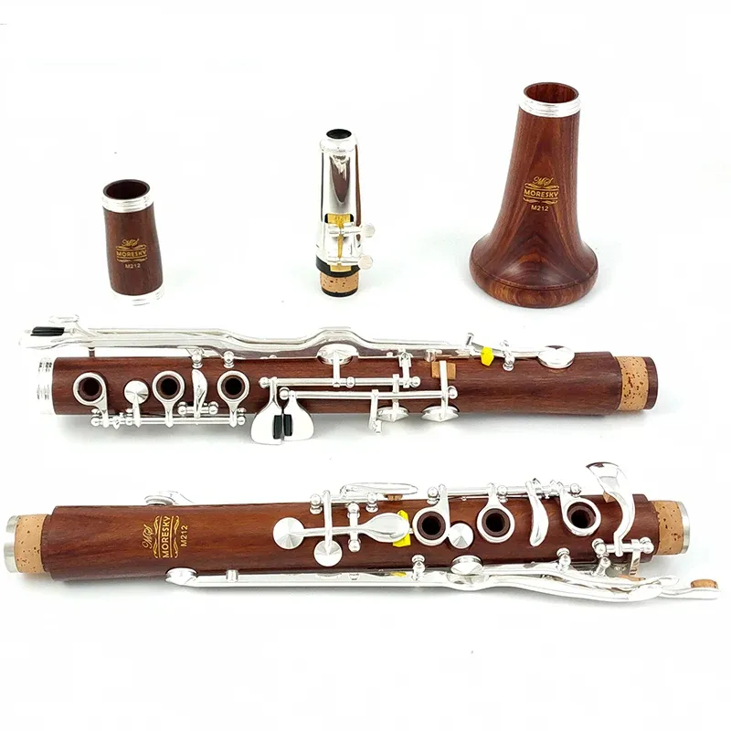 M212 MORESKY Oehler SystemG Tune Redwood Silver Plated Key Clarinet