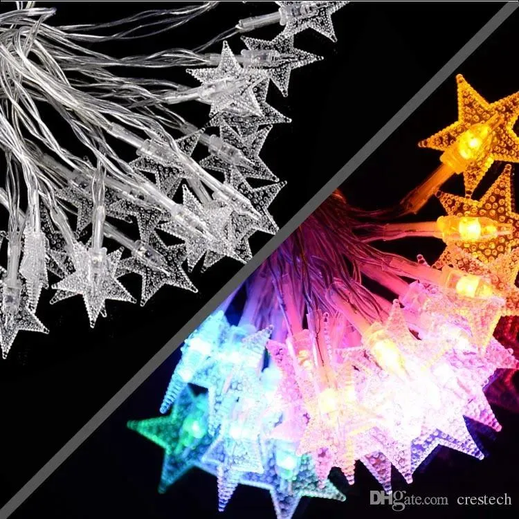 ストリップLEDストリップガーランドデコレーション10m 80 LEDストリップクリスマス装飾5つ星の妖精ストリングUSB/ EU/ US/ DRYバッテリー操作屋内LI