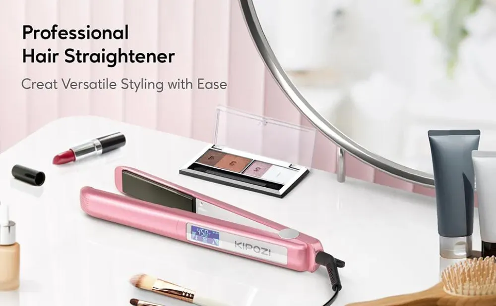 Planchas KIPOZI Salon Plancha De Pelo Plancha Nano Placa De Titanio