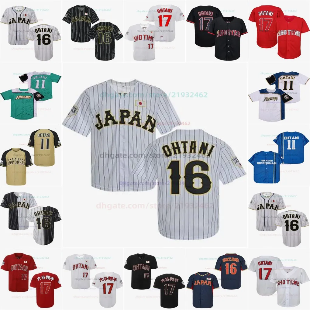 Shohei Ohtani Japão Camisas de Beisebol Samurai Costurado Personalizado Equipe Nacional Mulheres Mens Jersey