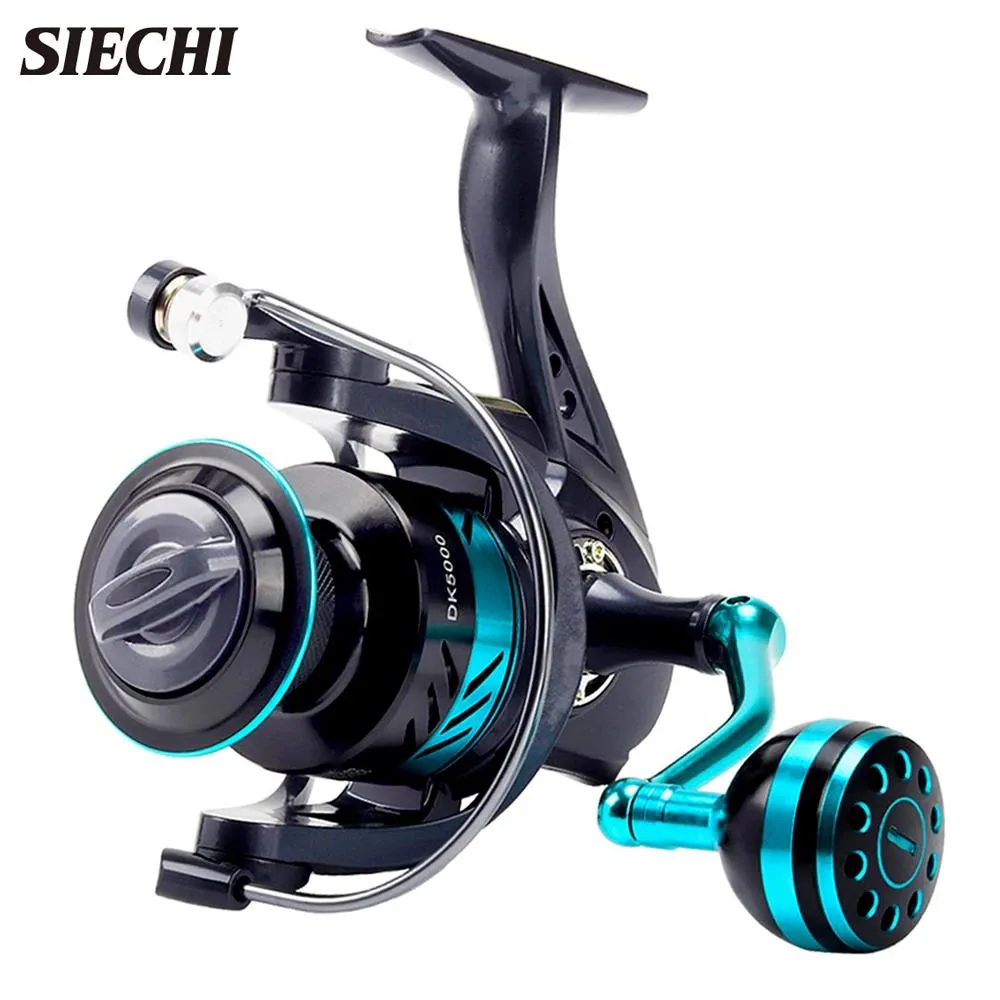 Akcesoria Siechi Pesca 2021 Spinning Fishing Reel 1000 ~ 7000 wiary metalowy szpula 5.0: 1 Płytka filiżanka Długie strzały Ultra Light Diled