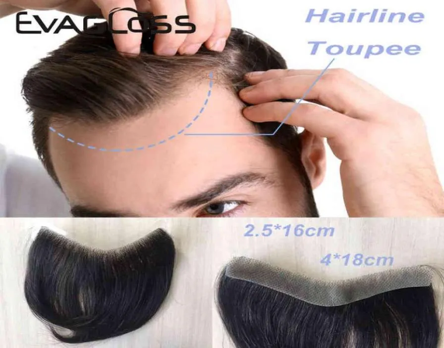 رجال TOUPEE الجلد الرقيق PU V حلقة الأمامية استبدال الشعر 6 بوصات REMY الشعر الباروكة البشرية يمكن تبييض H226383637