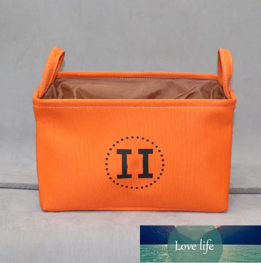 Three-Layer Thick Fabric Storage Basket Source Manufacturer Storage Desktop Foldable Storage Basket Orange Storage Box Wholesale