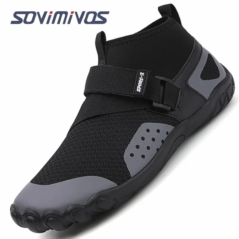 Unisex Swimming Water Shoes High Top Barefoot Beach Aqua Shoes Outdoor Sport Hiking Wading Sneakers Fitness Diving Surf Booties 231226