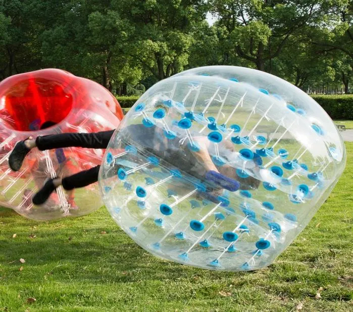 Transparenter 5 Fuß 15 m Durchmesser aufblasbarer Bumper Ball Human Knocker Ball Bubble Soccer Football im Freien4199843