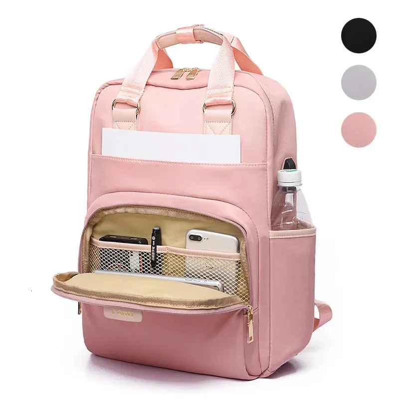 Fashion Laptop Backpack Women Waterproof Anti Theft USB Charge Travel Bags For 13.3 14 15.6 16 inch Laptop Bag 231226