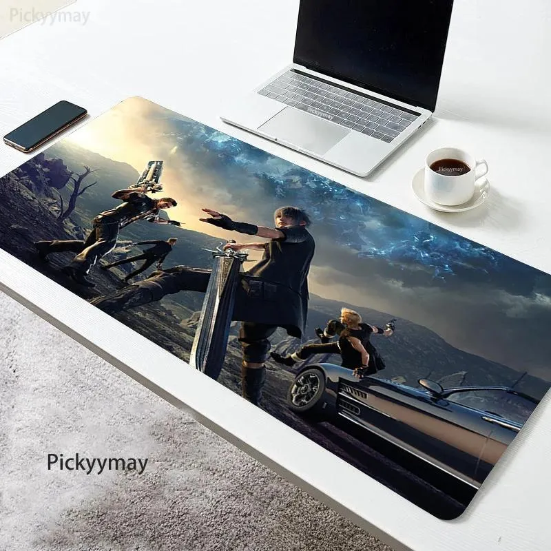 RESTS Final Fantasy Gaming Fare Pad Büyük Gamer Fare Mat Anime Bilgisayar Mousepad XXL Halı Yüzeyi Büyük Mause Pad Klavye Masası Mat