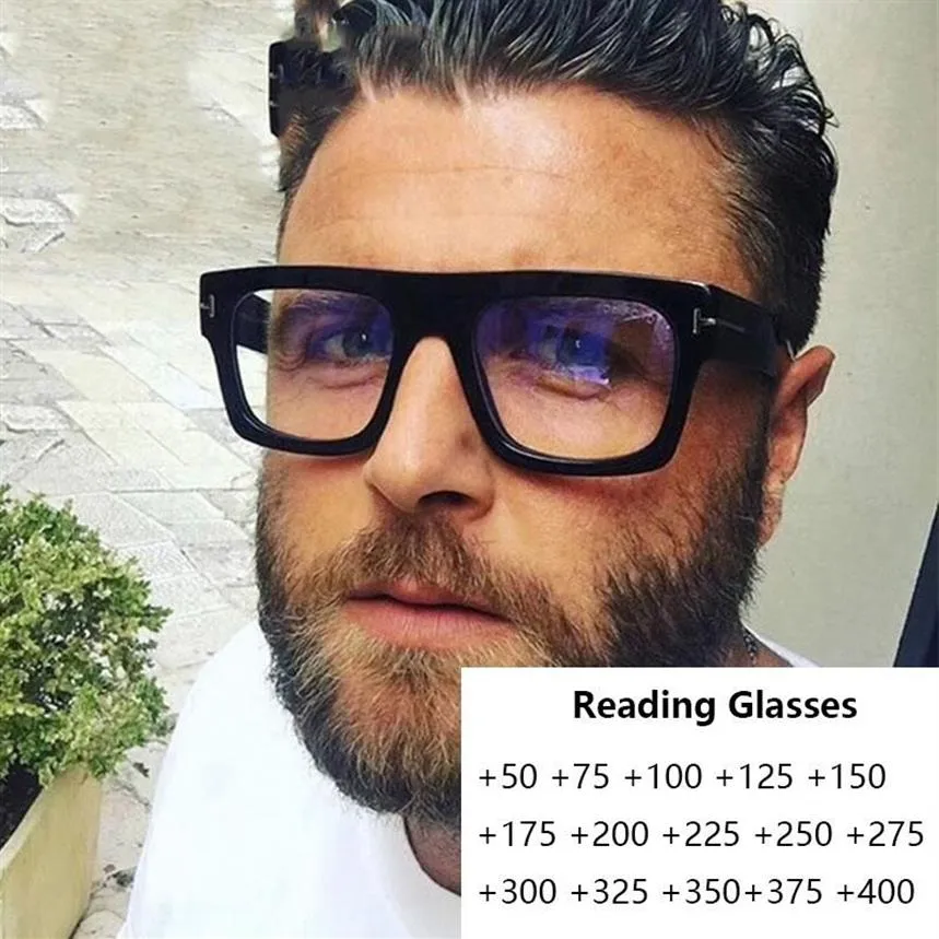 Okulary przeciwsłoneczne duże kwadratowe szklanki czytania unisex kobiety mężczyźni projektanci optycznej lupy okullaazy lesebrille221q