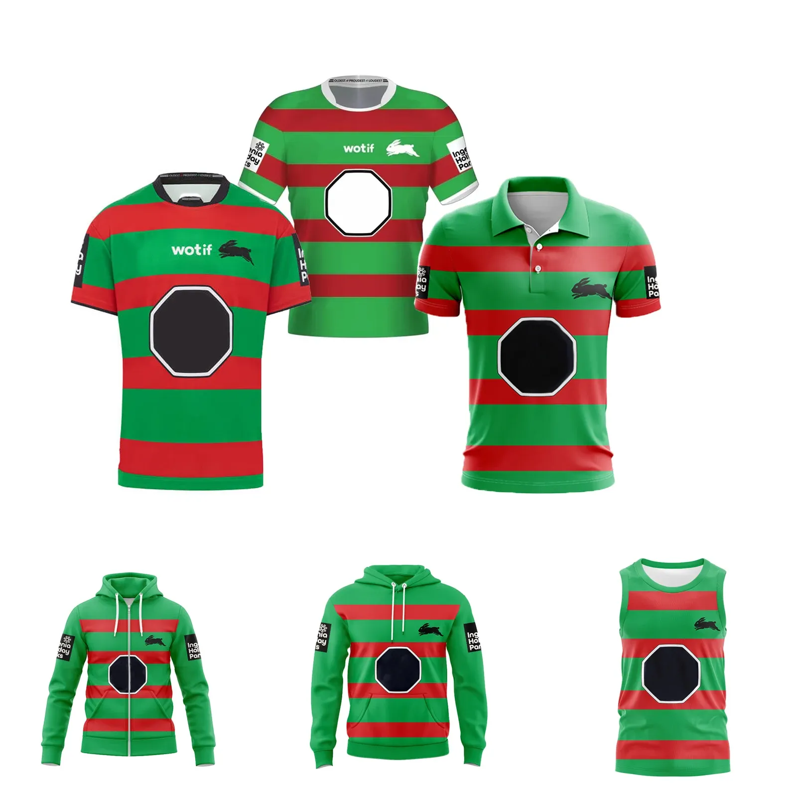 South Sydney Rabbitohs 2024 Réplique Masculine Home / Away Rugby Jersey