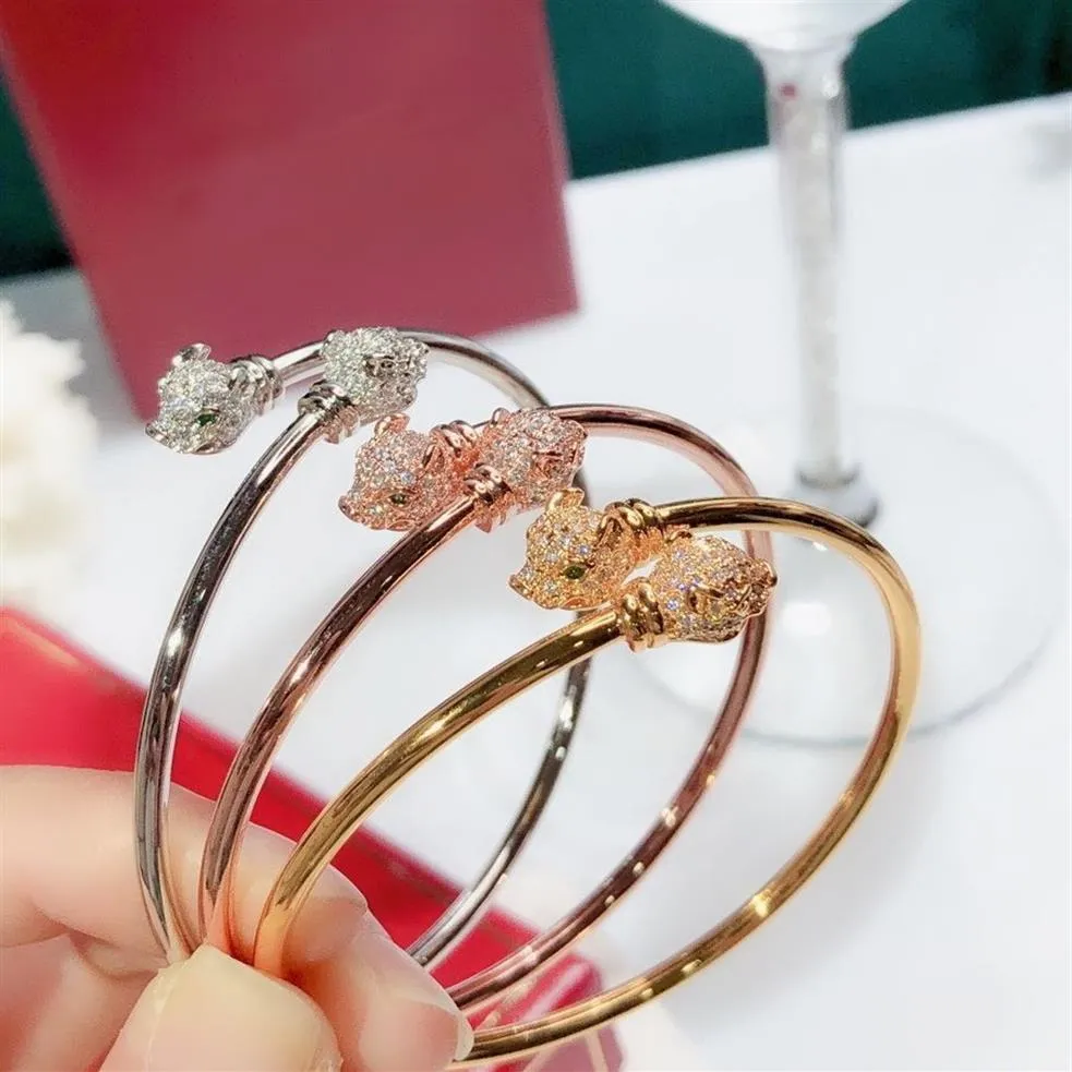 Panthere Series Biżuteria 18K Advanced Bangle Bangle Najwyższa jakość licznika Vintage bransoletki 2021 Nowy projektant Europejski SI2581