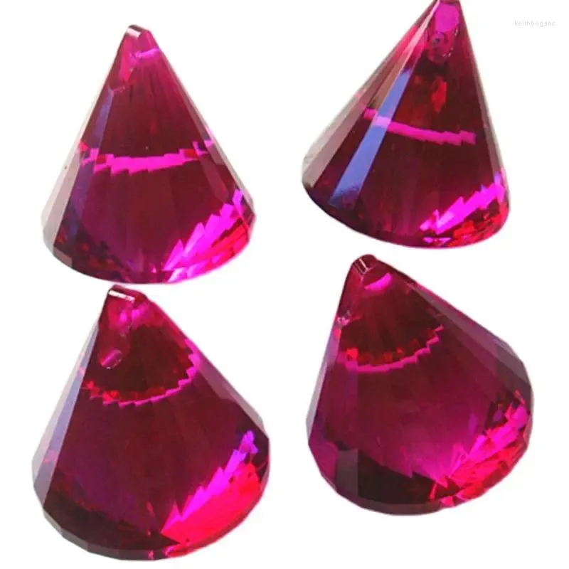 Lustre en cristal, boule de diamant de 40mm, 10 pièces/lot, pendentif lumineux Fuchsia, rideau en verre, accessoires suspendus, vente en gros, vente en gros