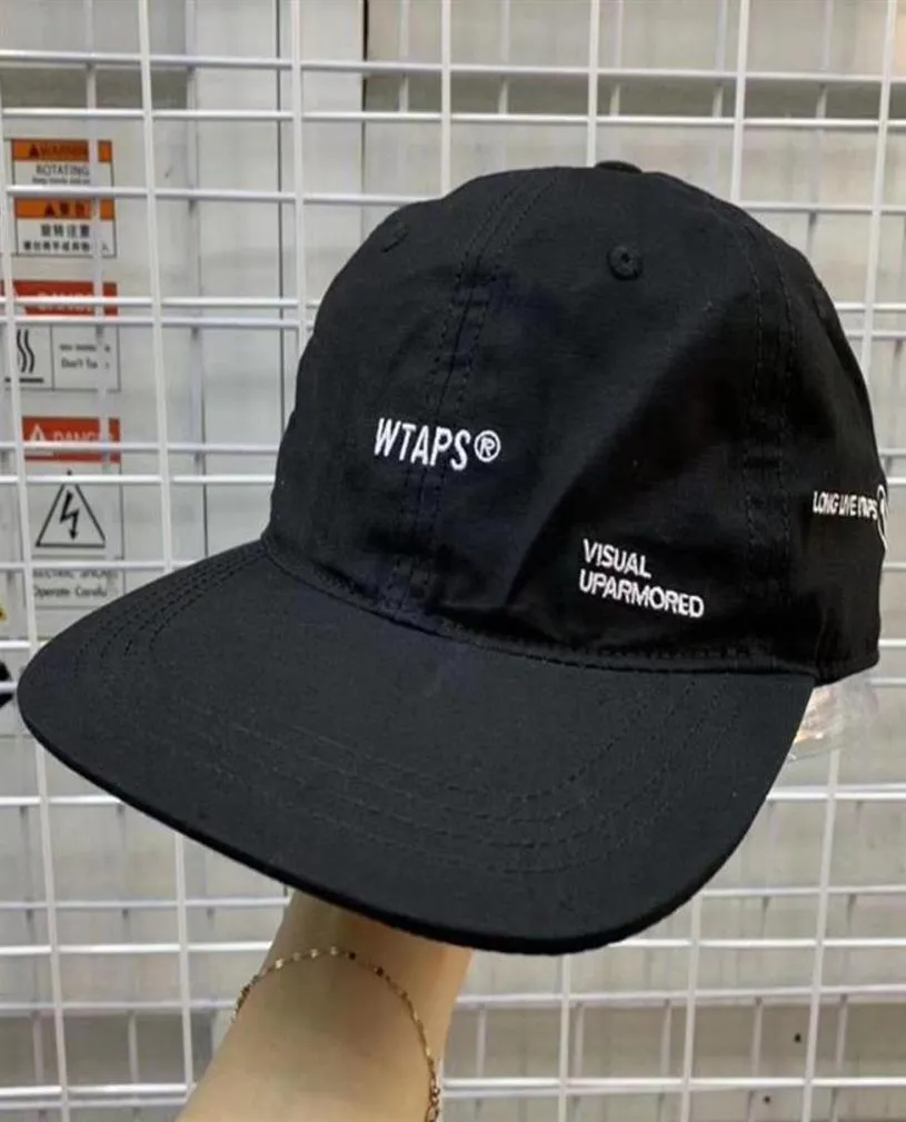 WTAPS Casquette de baseball à bord plat Hommes Femmes Broderie Papa Chapeau Hip Hop Snapback Casquette de camionneur Golf Extérieur Réglable Casual Harajuku T202594707