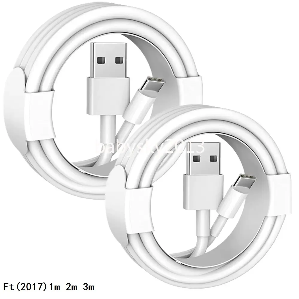 Yüksek Hızlı 1m 2m 3m Tip C Mikro 5pin USB Şarj Cihazı Kablo Kabloları S22 S22 S23 S24 Xiaomi Huawei P30 P40 HTC LG B1 IP15