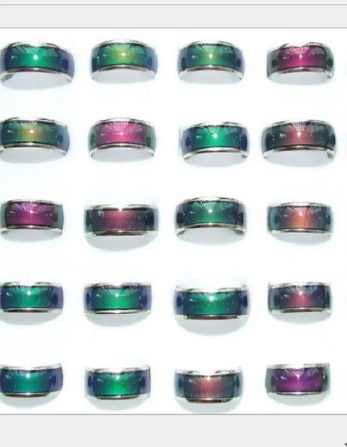 2021 Qualitymixed size 100pcs Color Changable Mood Ring 6mm in width26gpc5245169